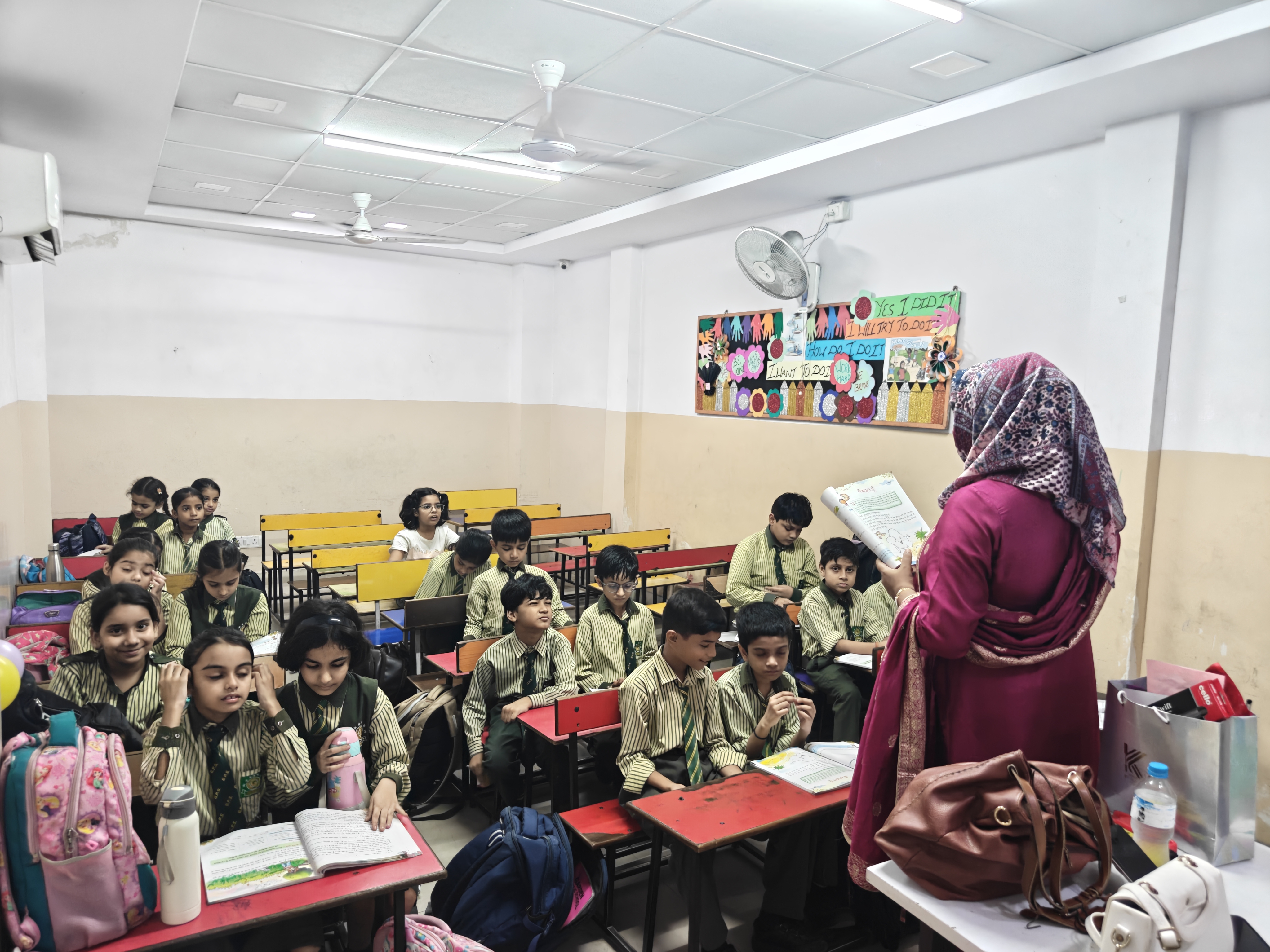 Students learning together at Garden Public School