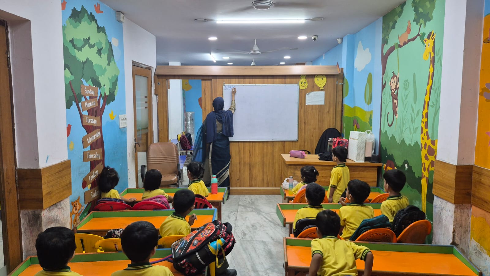Kindergarten students at Garden Public School