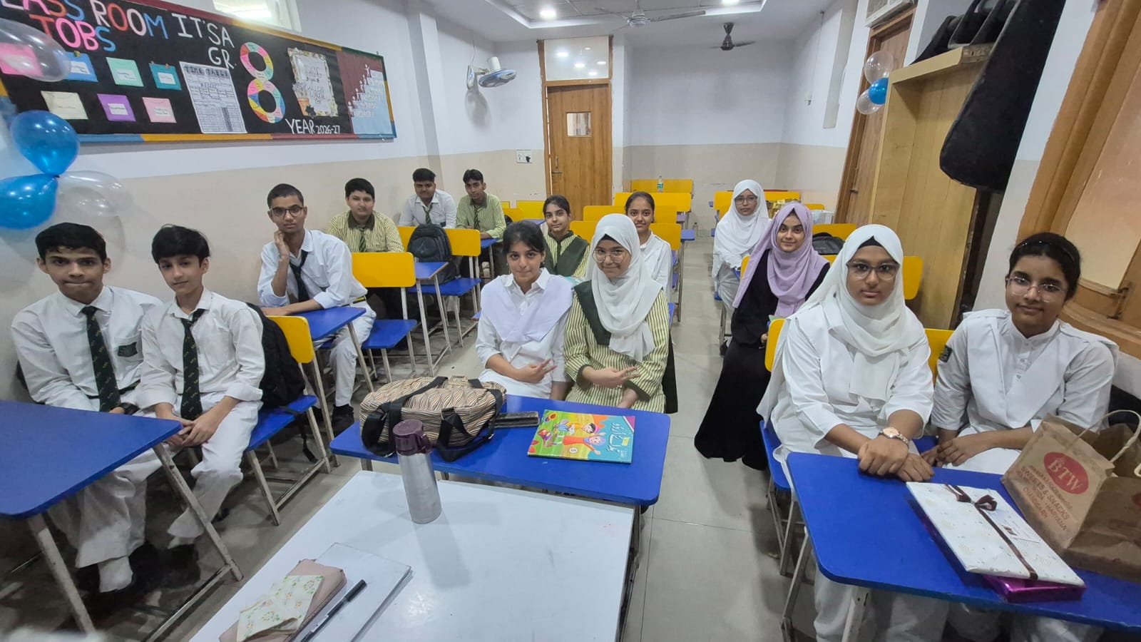 Students taking part in a school activity