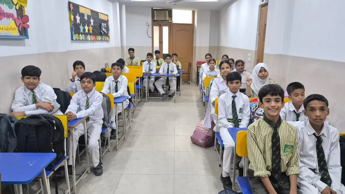 Students engaged in a classroom lesson